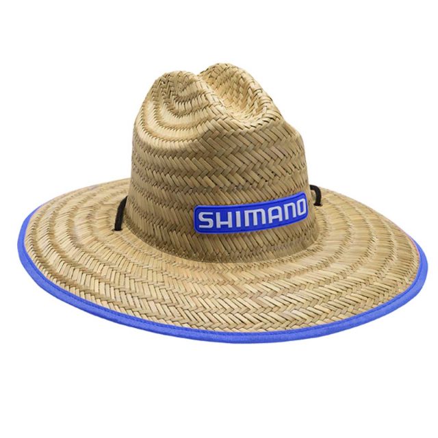 BLUE Shimano Kid's Sunseeker Straw Hat
